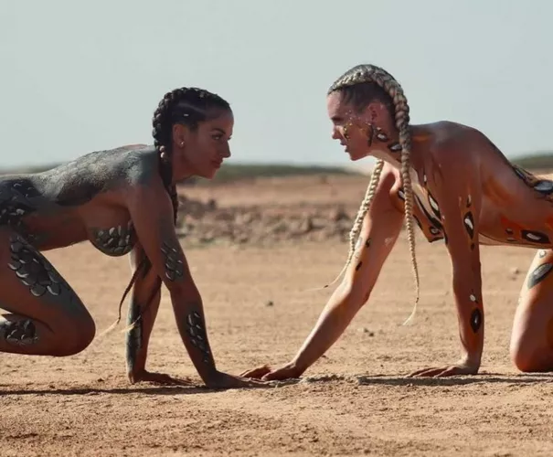 Canadian pole vaulter Alysha Newman (on the right)