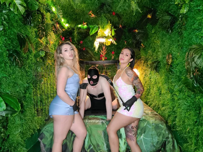 Captured and caged by two Goddesses.. who can guess what happened next? [oc] [domme]