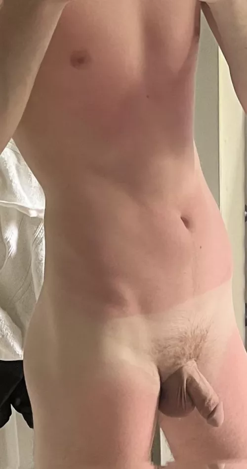 Check out my husband’s new tanlines