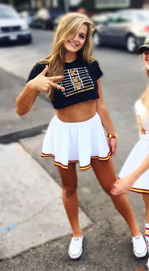 Cheerleader underboob