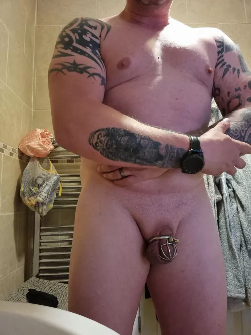 Chores done. Time for a shower before my dominant gets home. Can't wait to see you miss