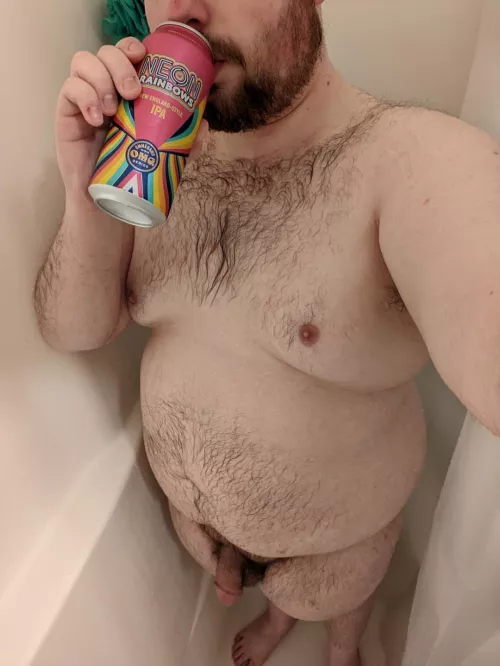 Come shower with me? Or have a beer with me? Or both?