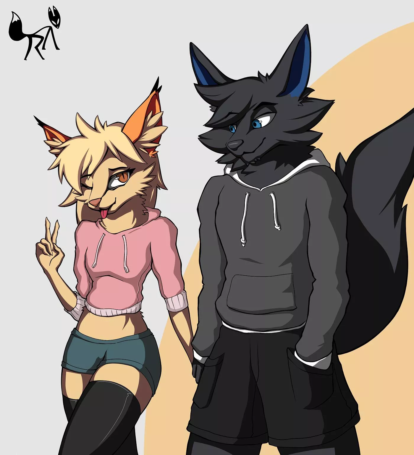 Commission I made for a furry couple!