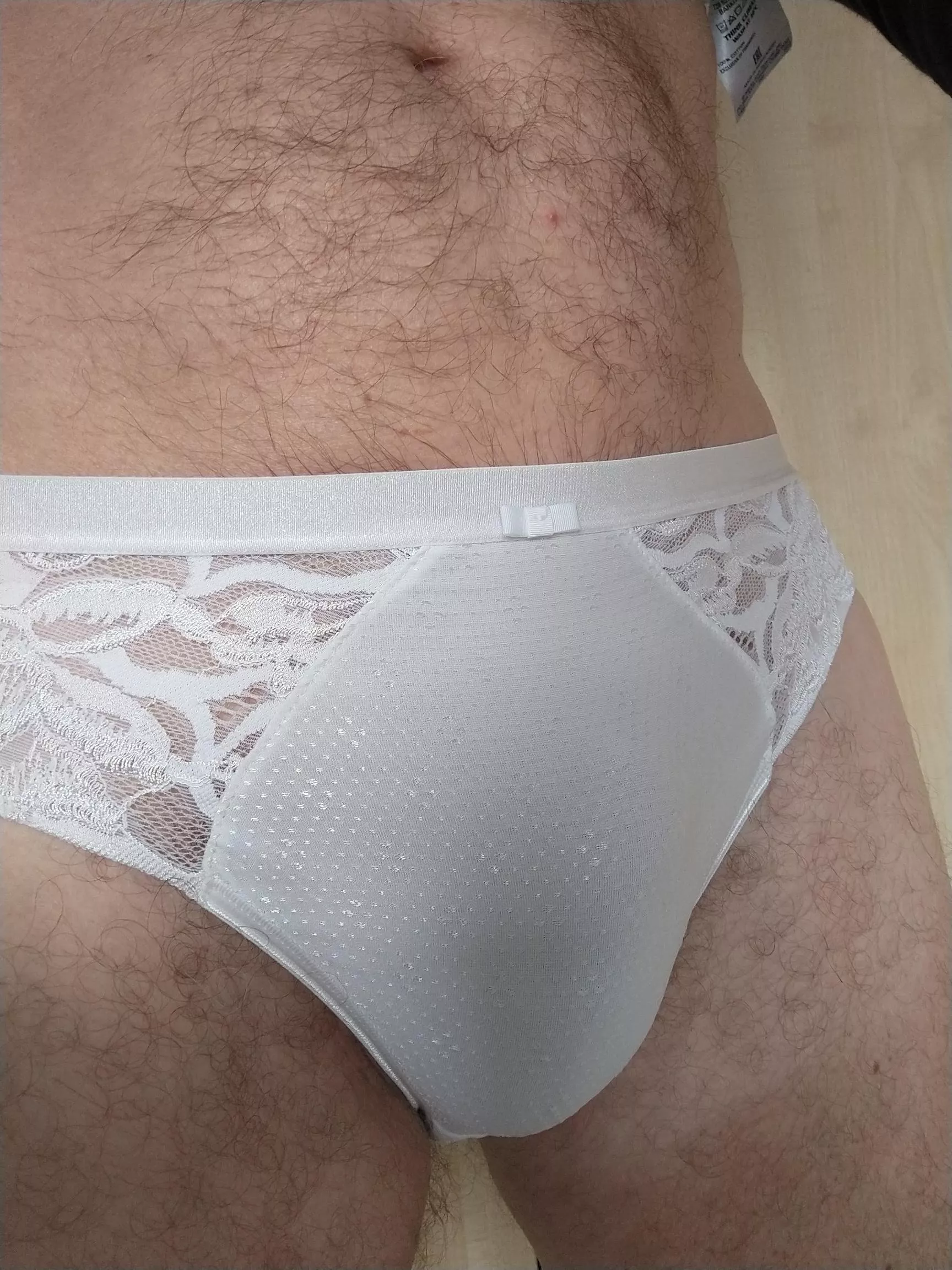 Couldn't resist trying on her new panties