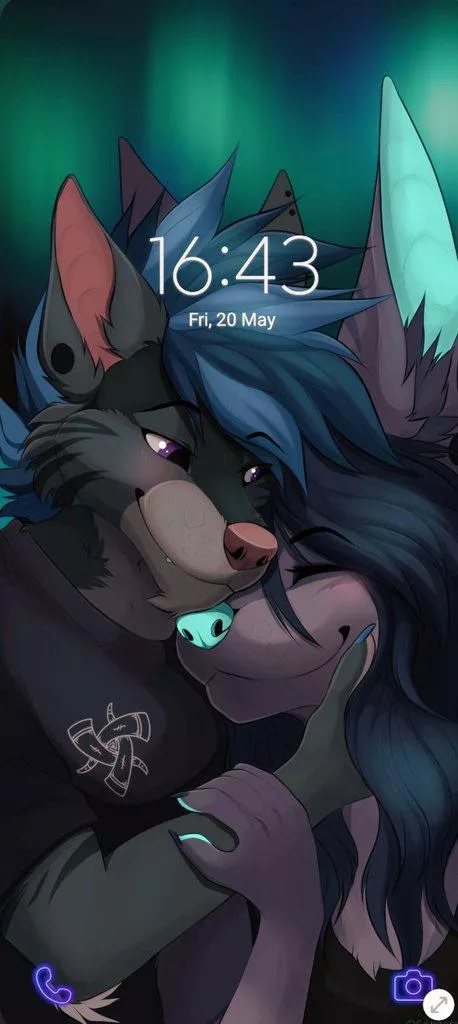 Couple lockscreen - I’m open for comms! (Art by me, @Skyezera on Twt)
