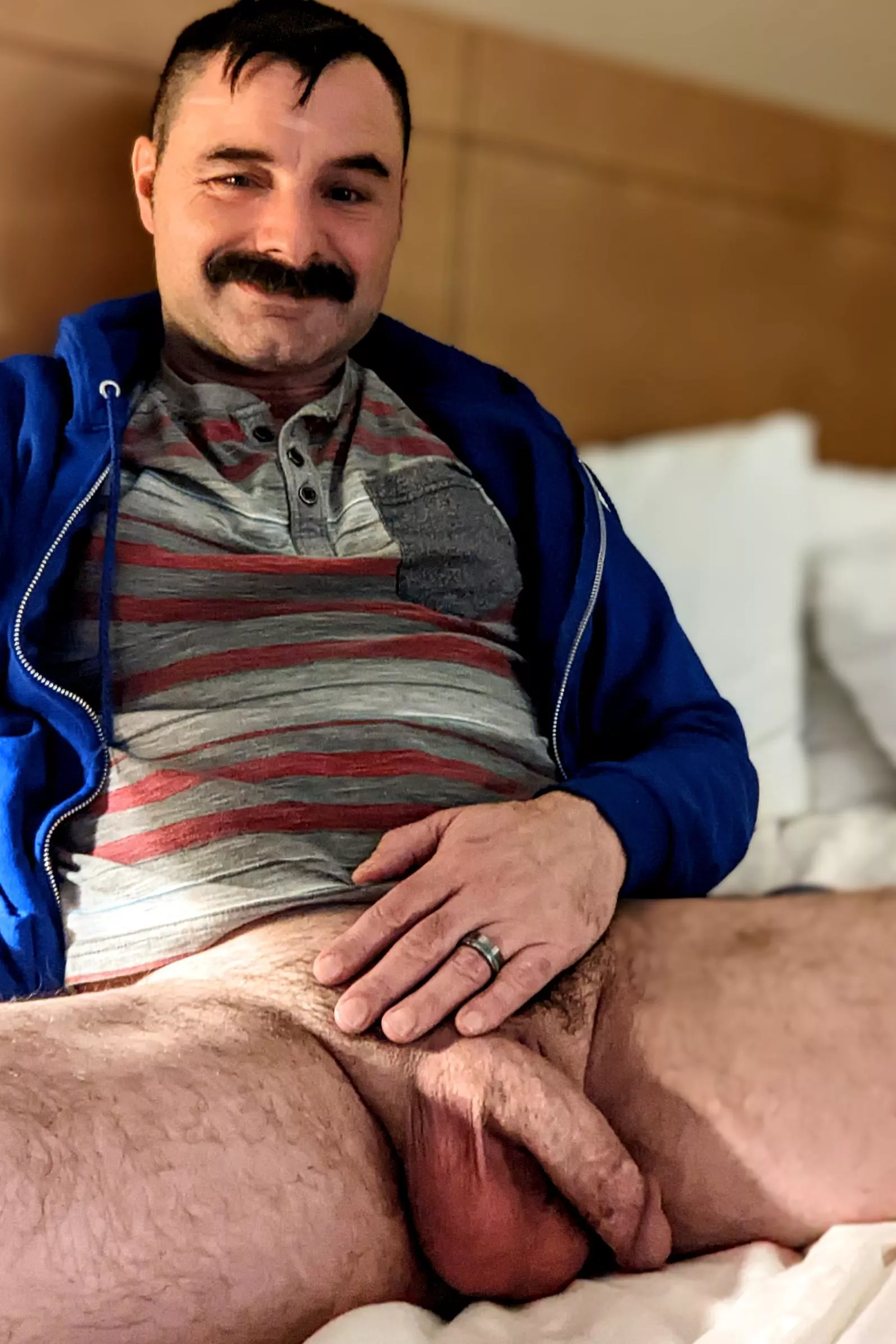 Dad's balls are so full from not unloading for 5 days Dad's balls are so full from not unloading for 5 days