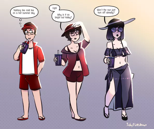 Dark Boba Tea by Inkyfluffdraws (TGTF, Gothification)