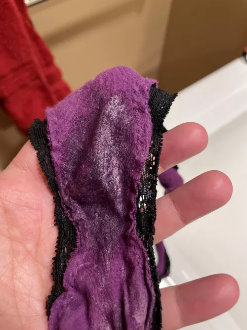 Denial has amazing effects on me. Woke up to these panties after amazing dreams.