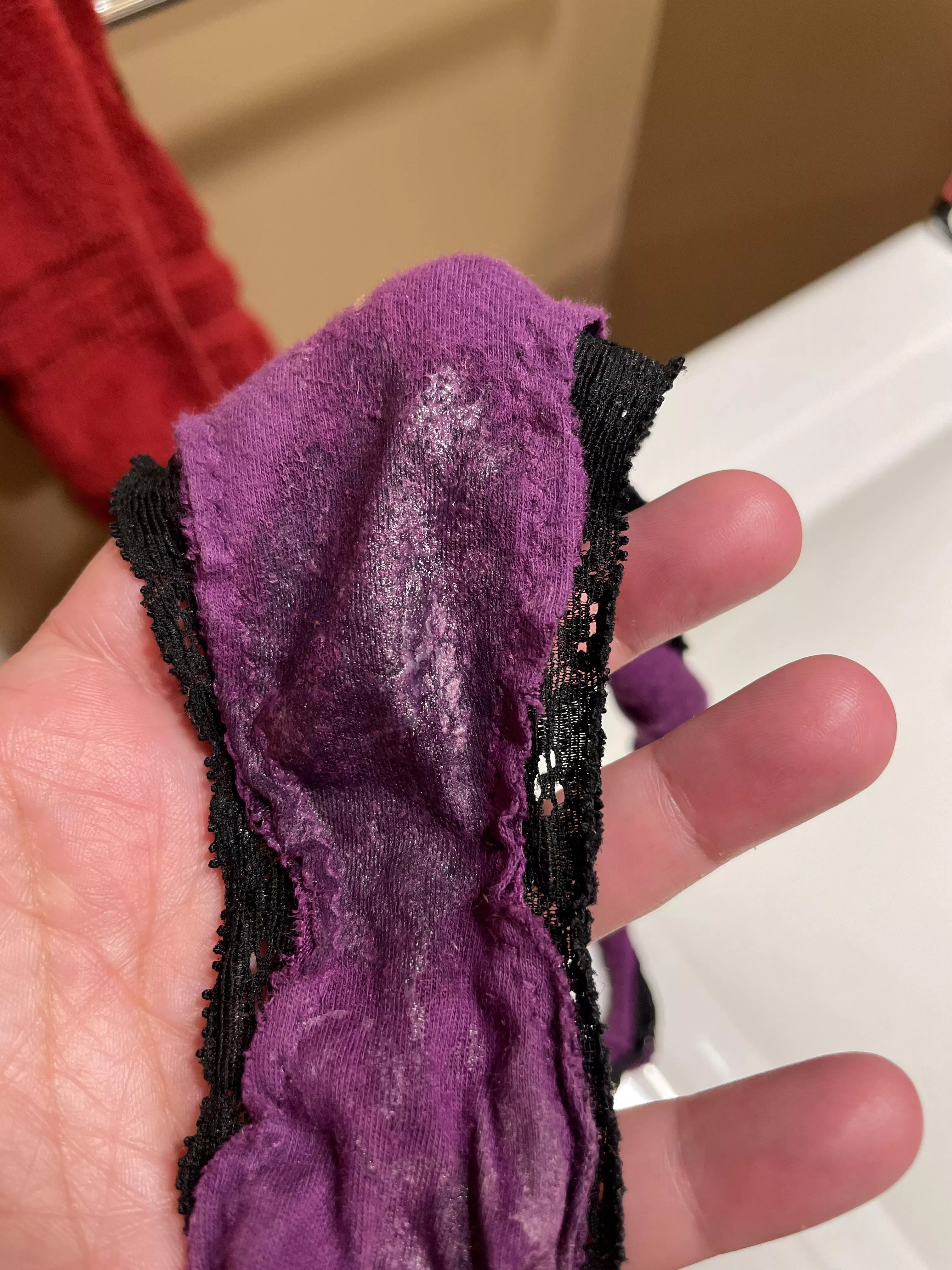Denial has amazing effects on me. Woke up to these panties after amazing dreams.