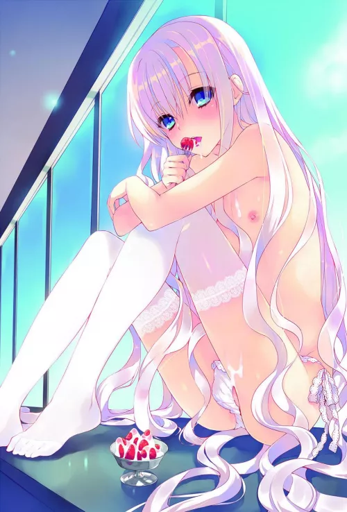 Different kind of cream on those berries.