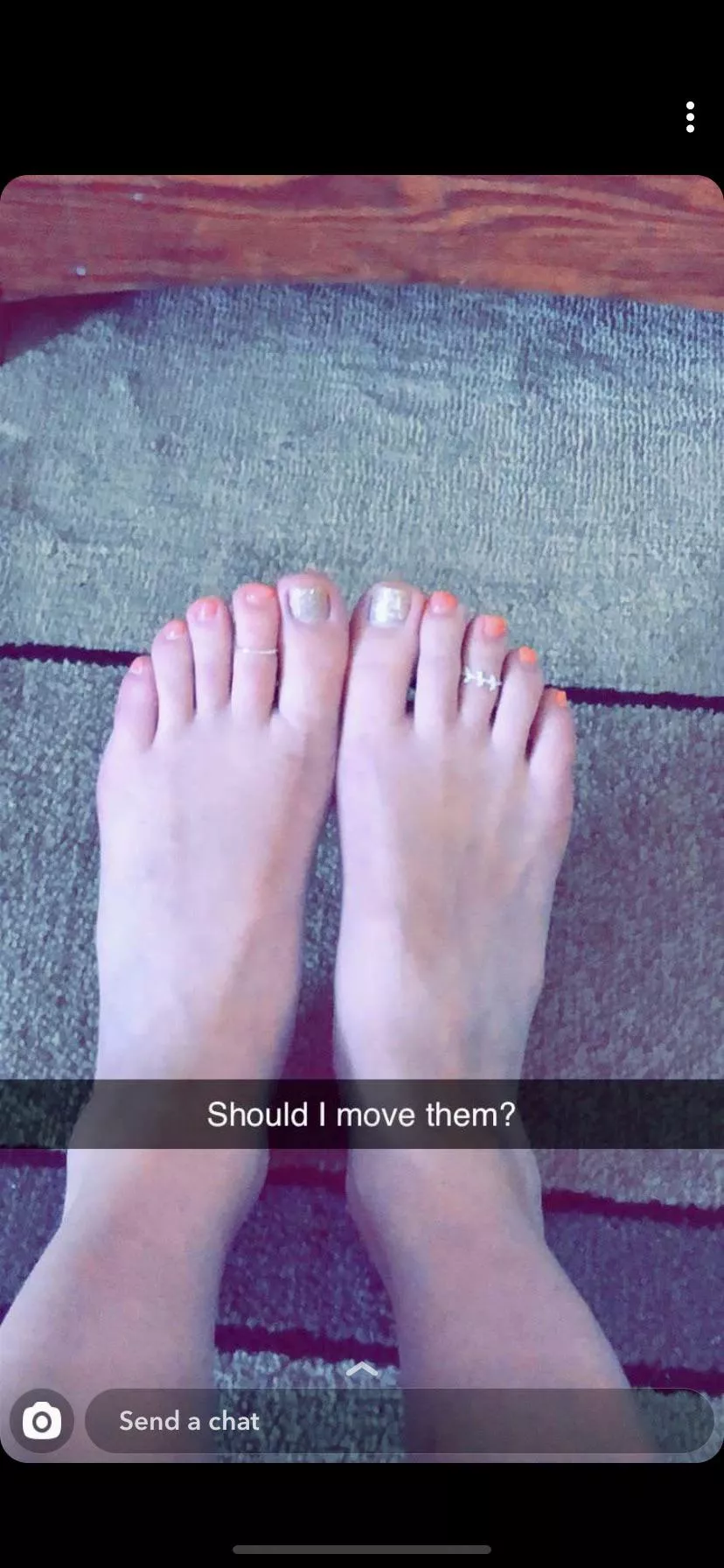 Do my toe rings make you look? 😋