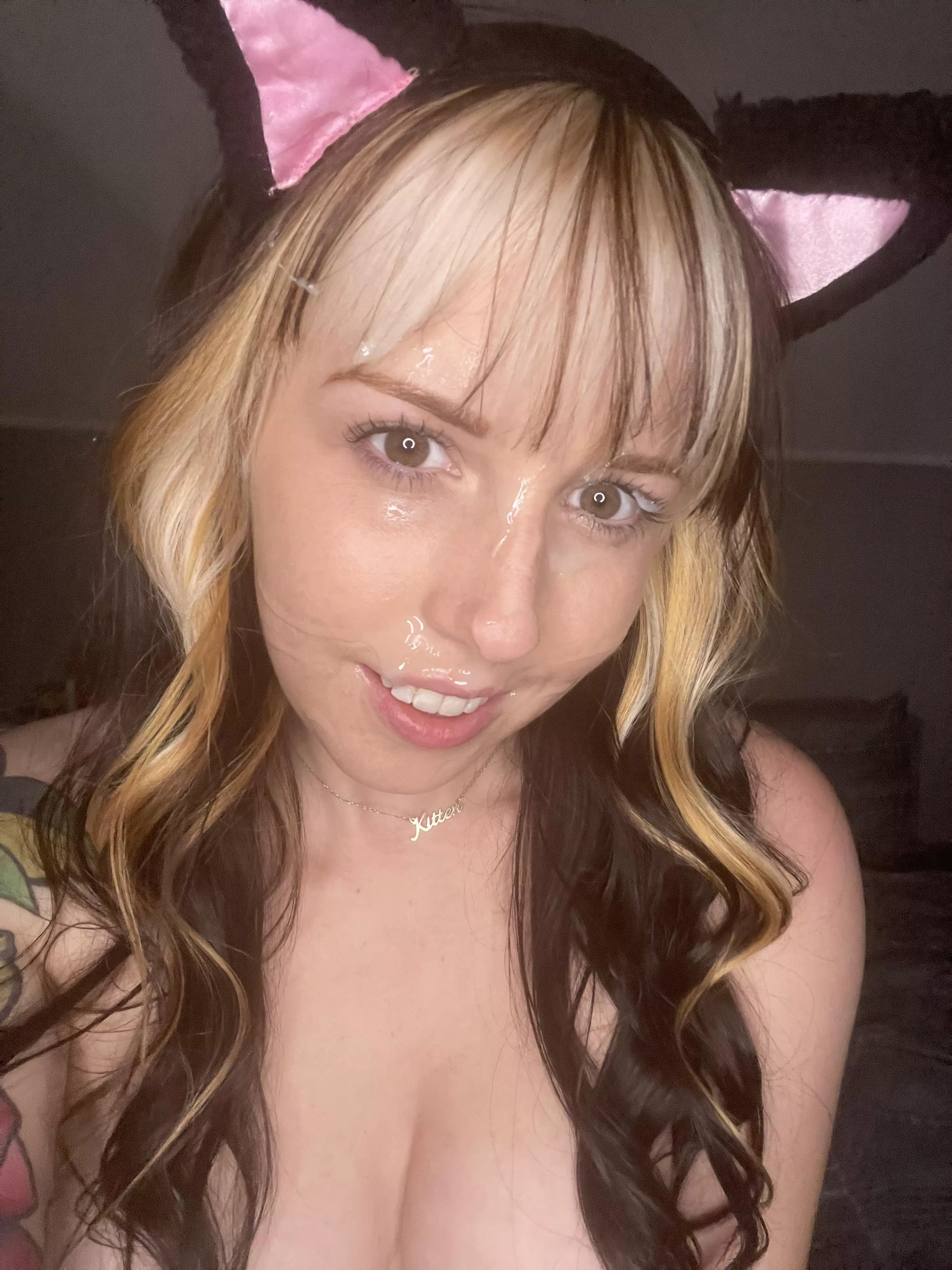 Do you like your kitty cum covered?