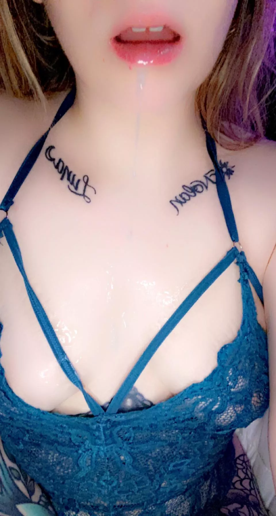 Do you think I should clean up his cum before my husband gets home💦👅