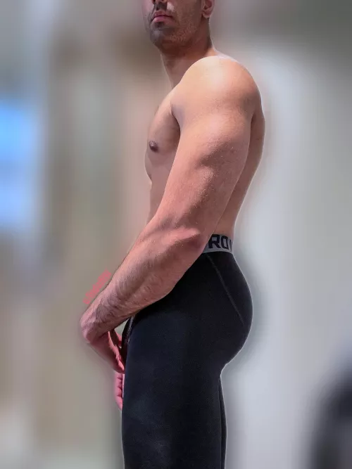 Does this count? Always get a few stares when I deadlift in my leggings