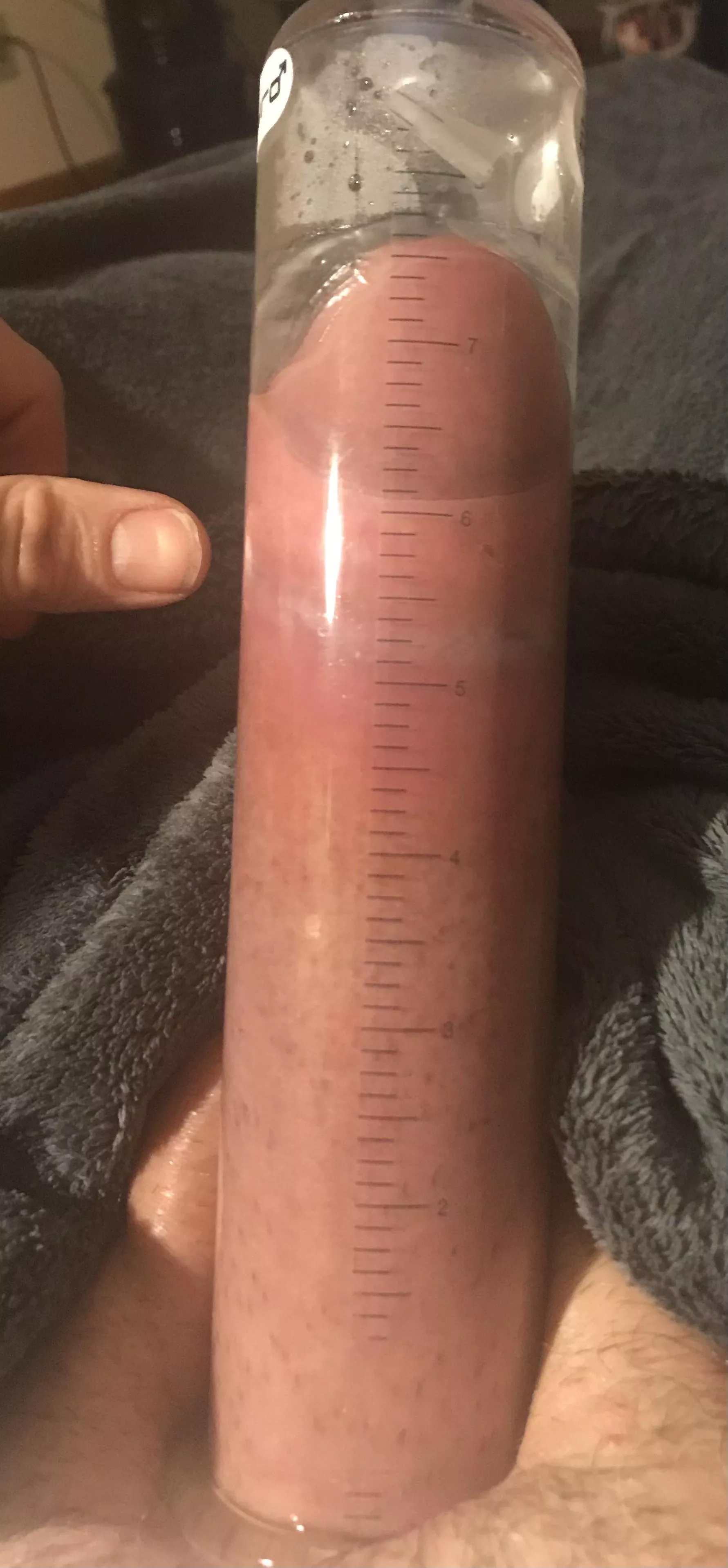 Doing a length session. Over 7.5 inches. 2” cylinder packed.