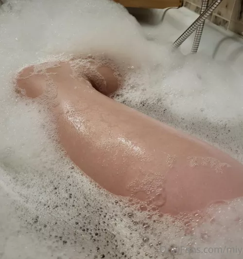 Enjoying a hot bath ๐