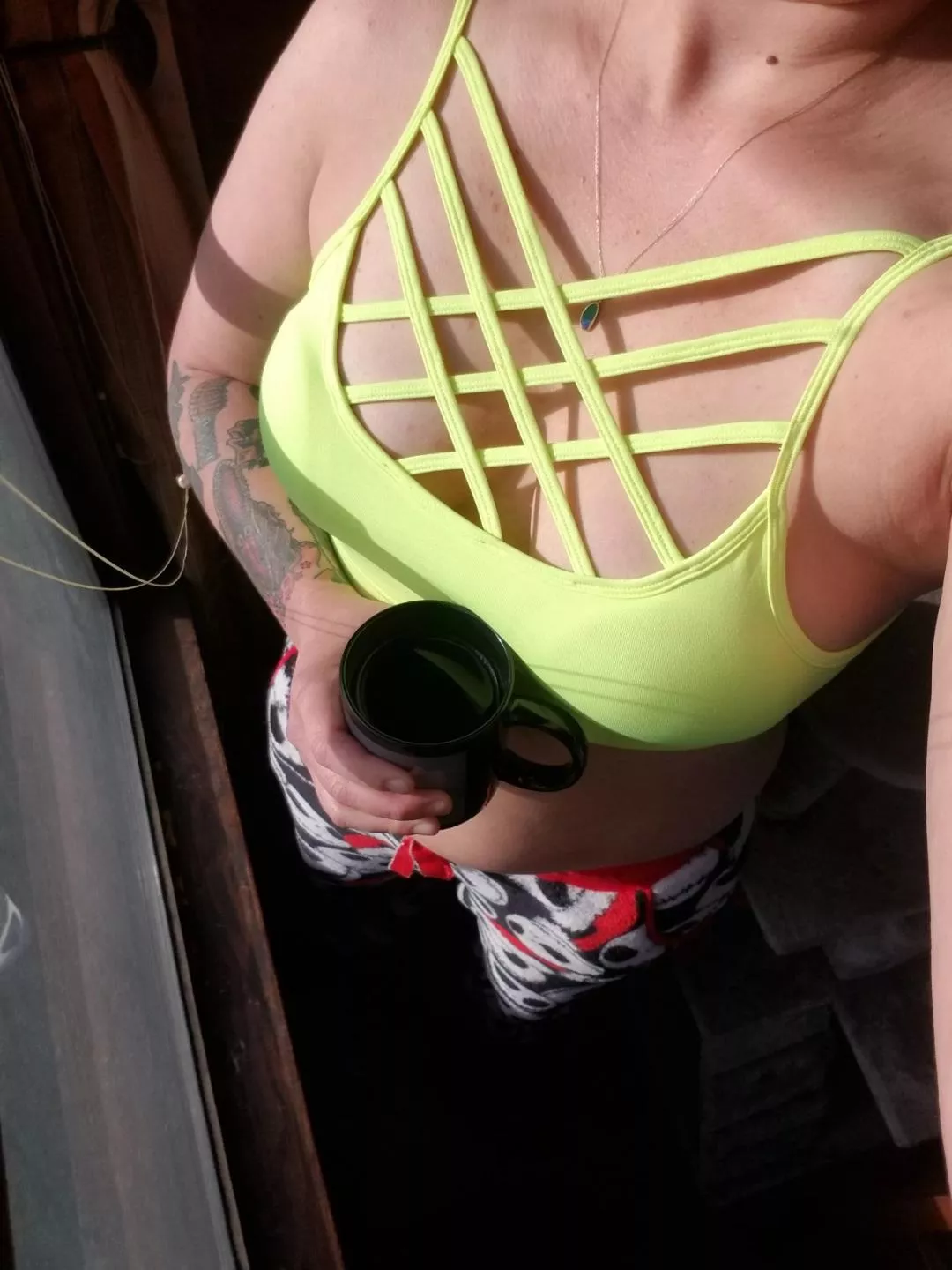 Enjoying a little sun with my coffee today. Happy Saturday yall!