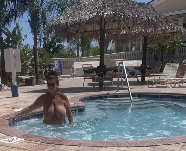 Enjoying the hot tub!!!