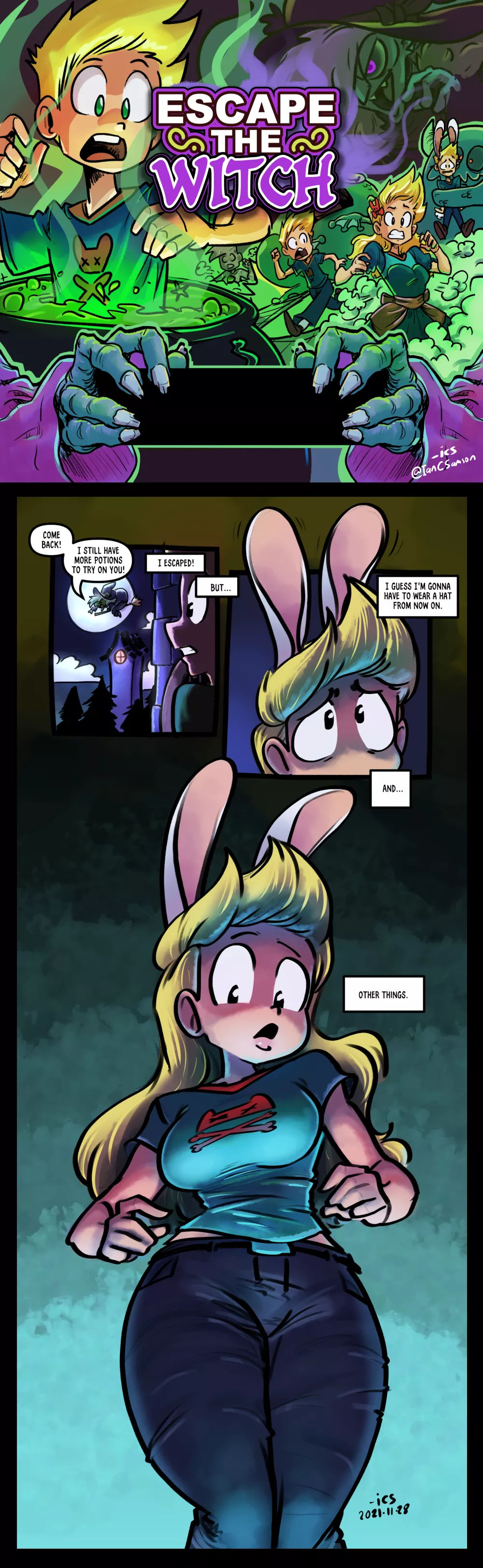 Escape the Witch by Tran4of3 (MTF/TG, Bunny Girl)