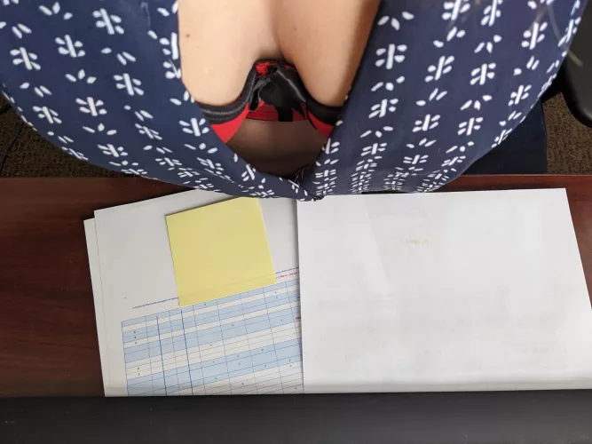 Excuse me. The spreadsheet I need to show you is down here. What were you looking at? 👀