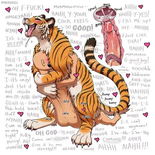 Female Tigers have an incredibly strong heat and will fuck anything to satiate it. Anything~ (Digitoxici)