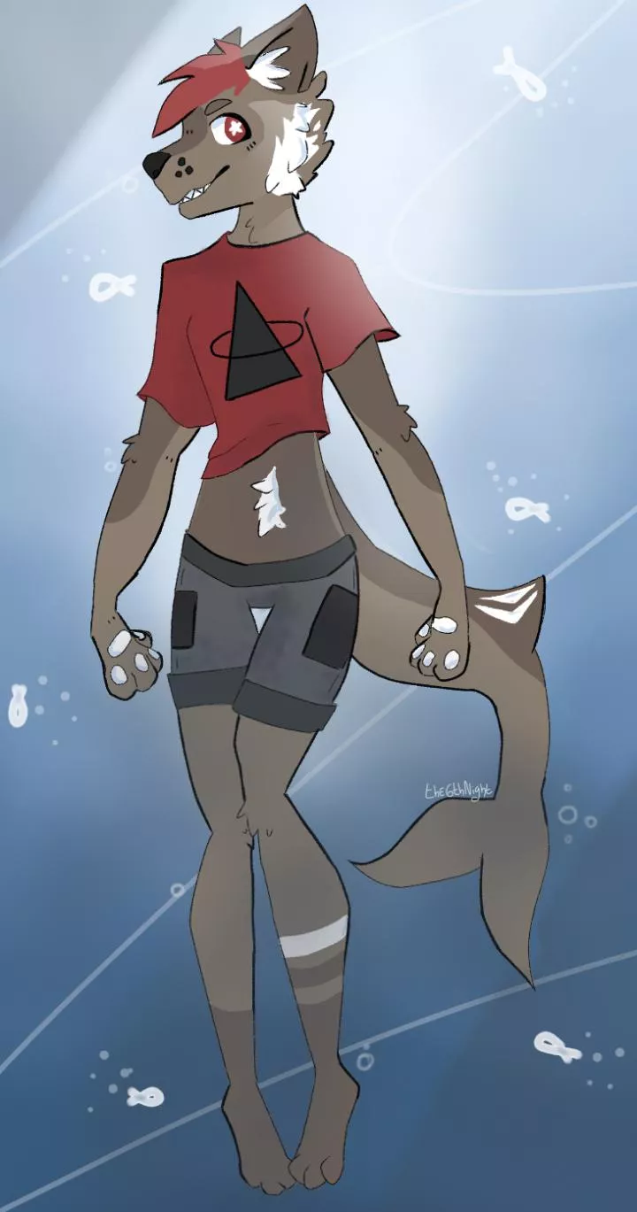 First drawing of my half shark boi 😁