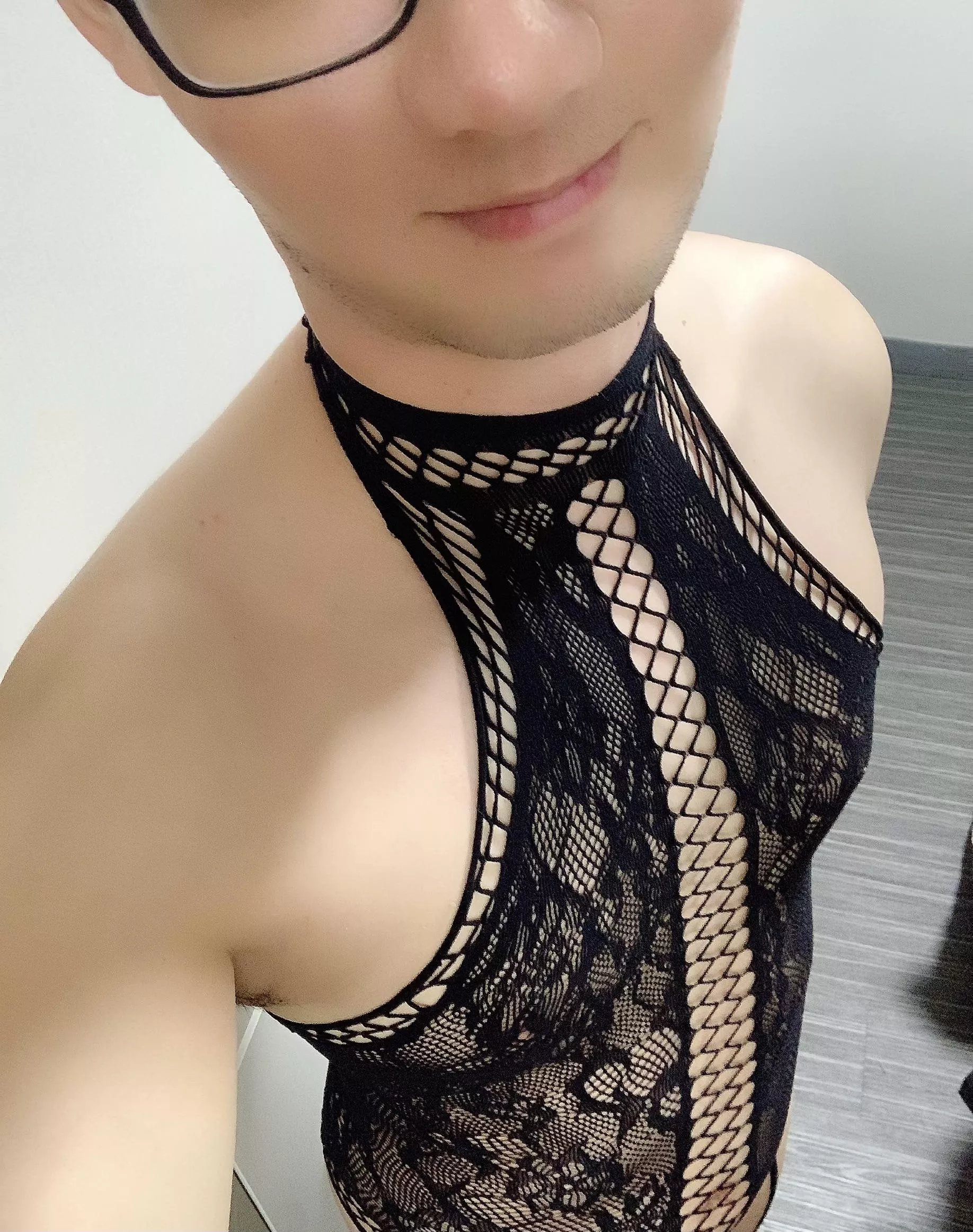 First post here! All dressed and ready for white cock! 🥵
