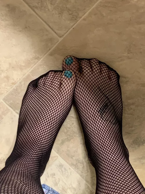 First time in fishnets