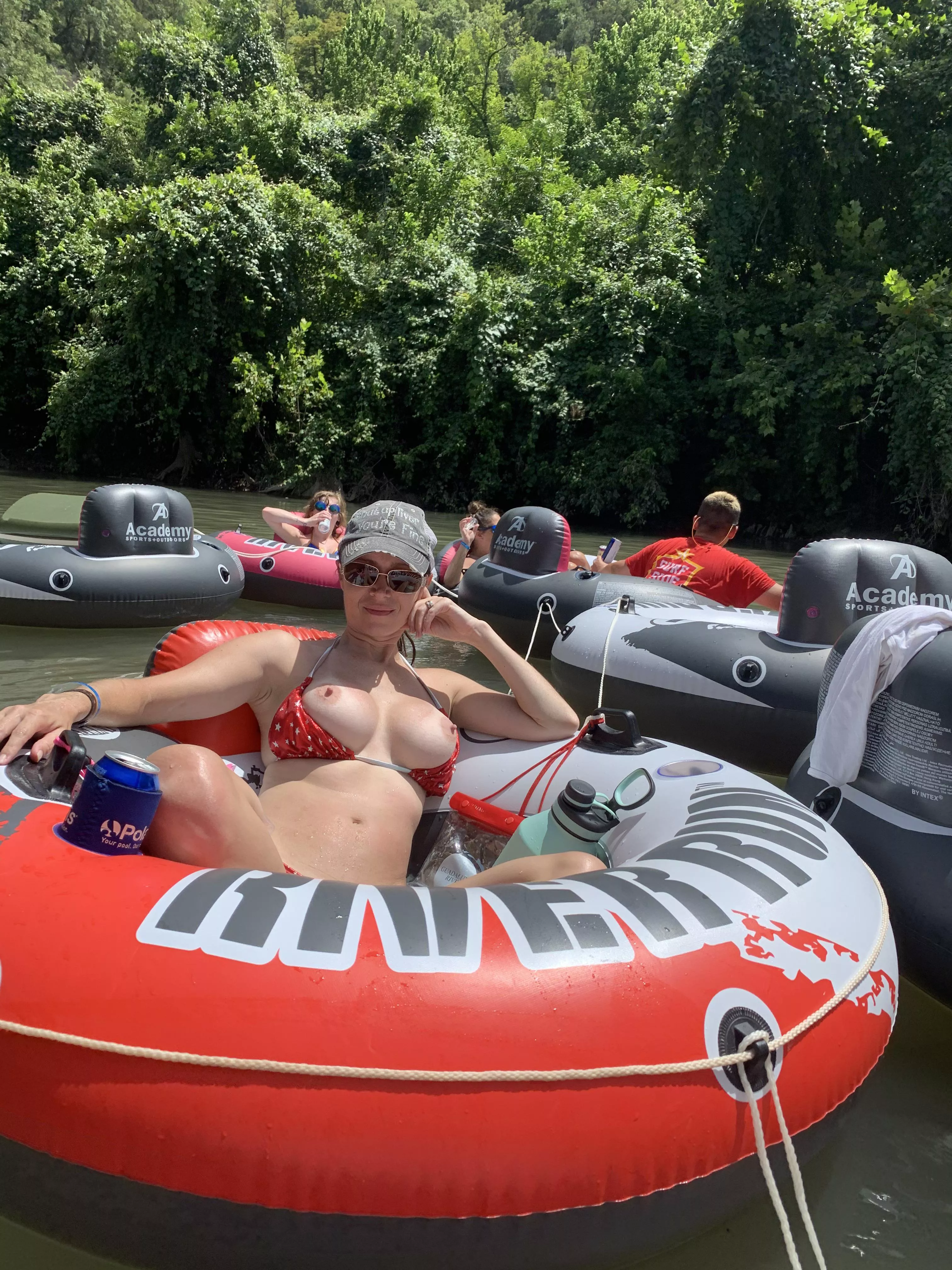 Floating the river with titties out is the only way to go…