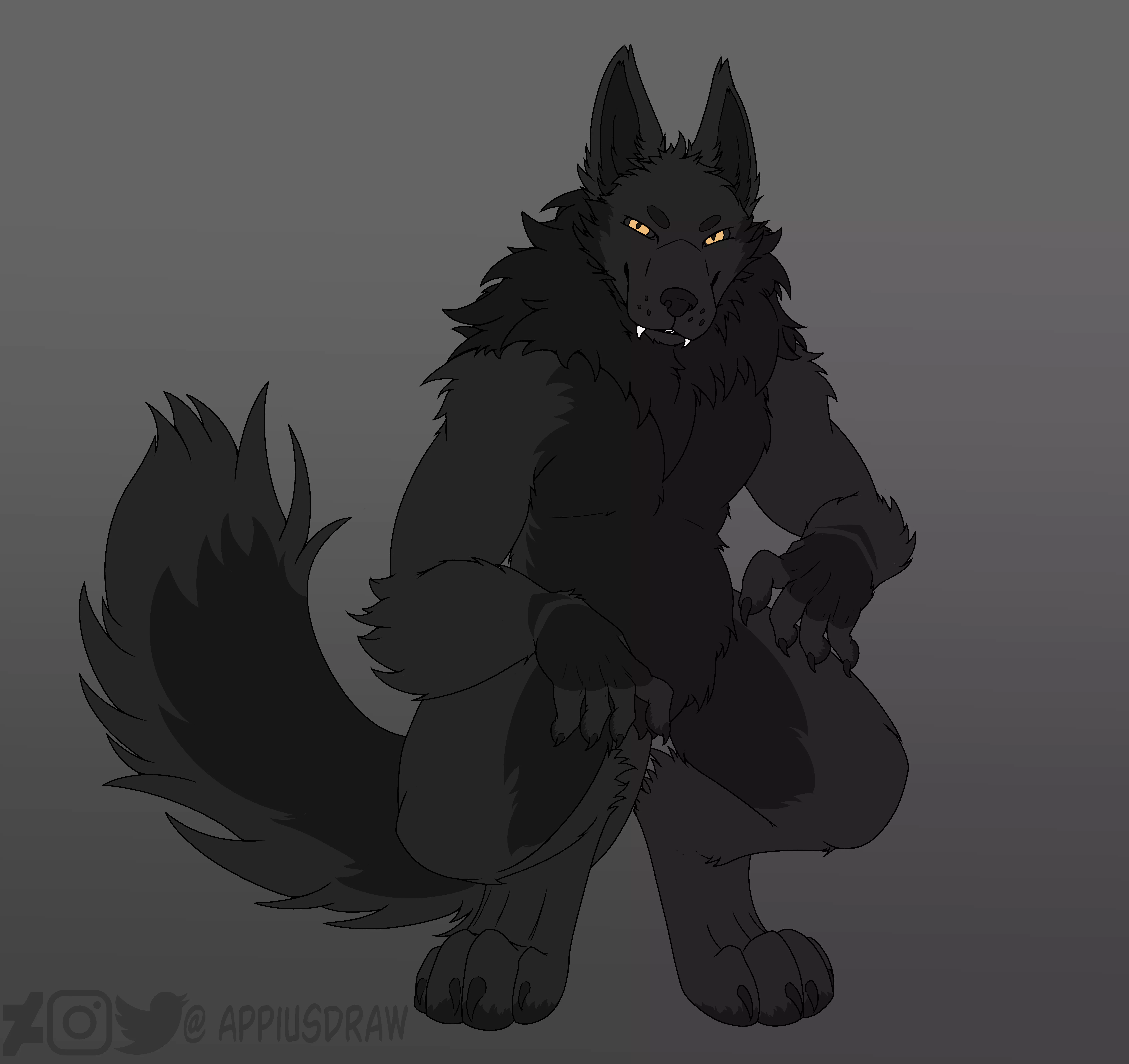 Floofy Werewolf (art by me)