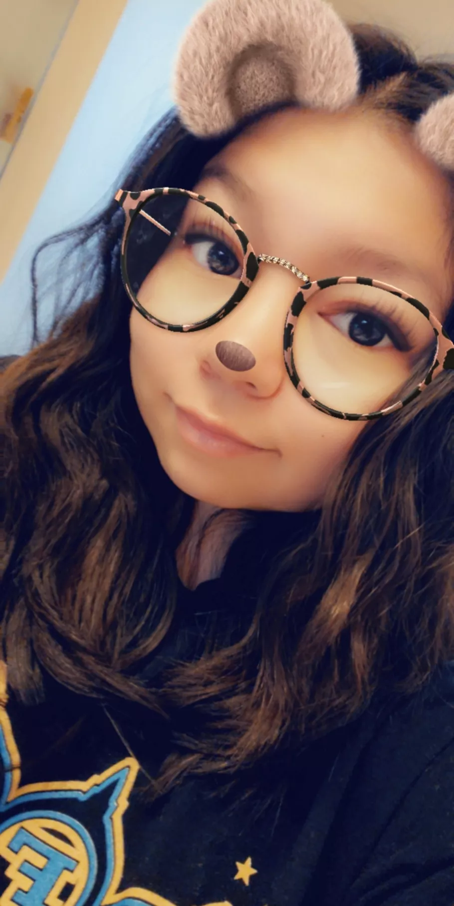 Fluffy ears will always be my favorite filter!! 🐻🌸 Happy Friday!! ✨