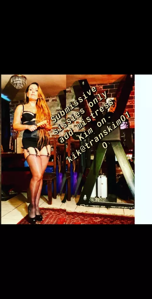 For complete lifelong feminization add up goddess kim for online training!!!!