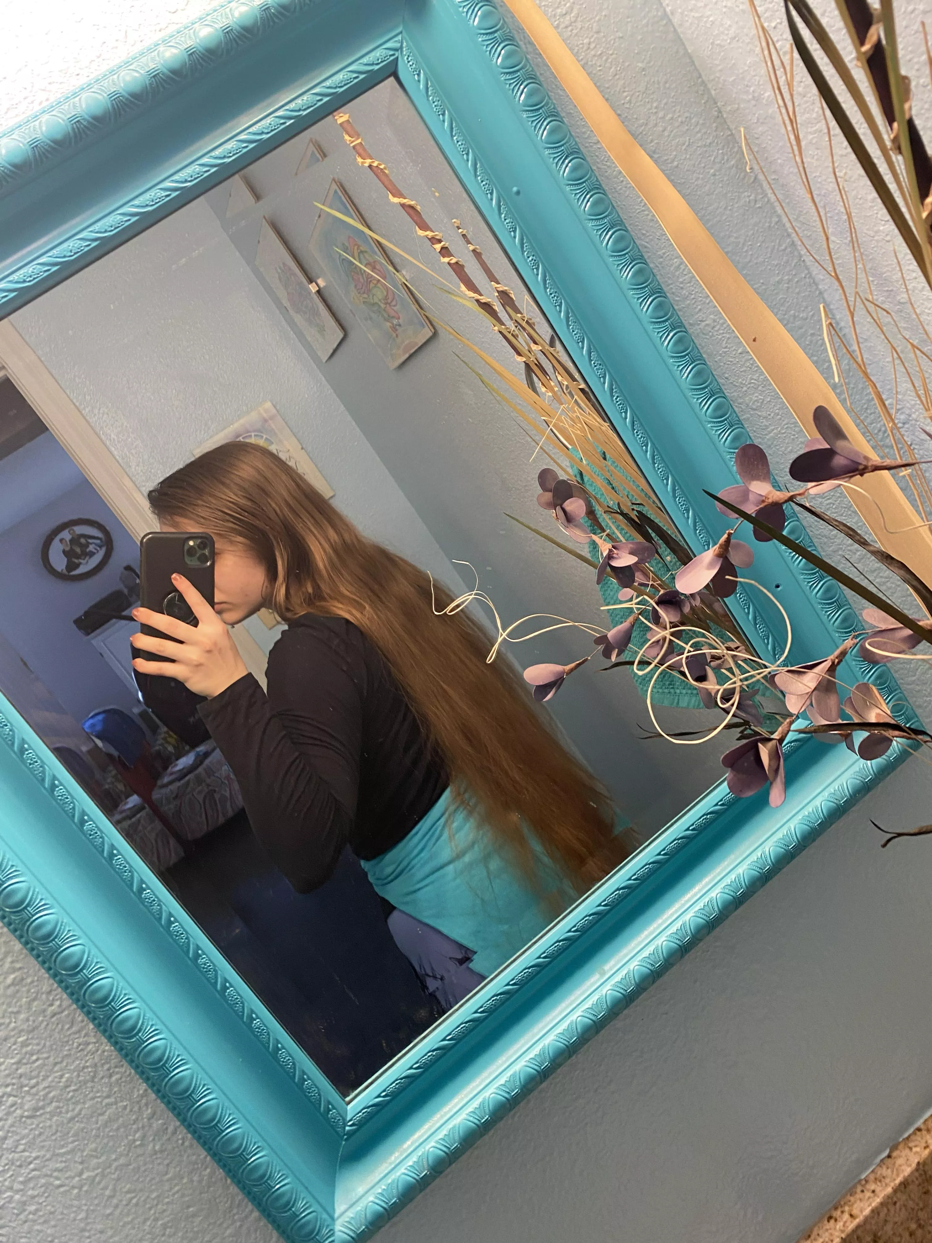 Forgot I took this ☺️. Hair was lookin a bit dry but oh well ✨. Goodnight! [oc] [altgirl]