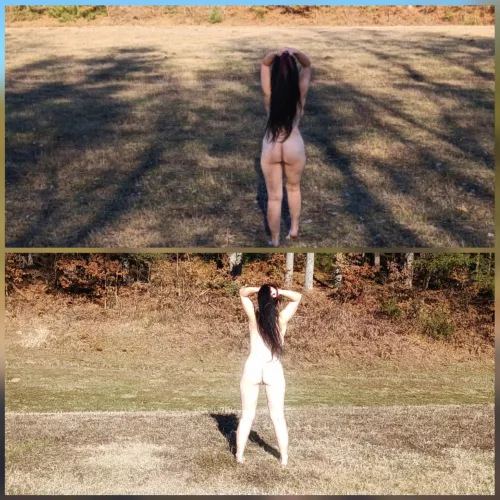 Freezing my ass in the winter sun!