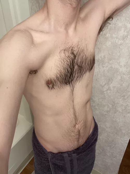 Freshly showered, feelin good.
