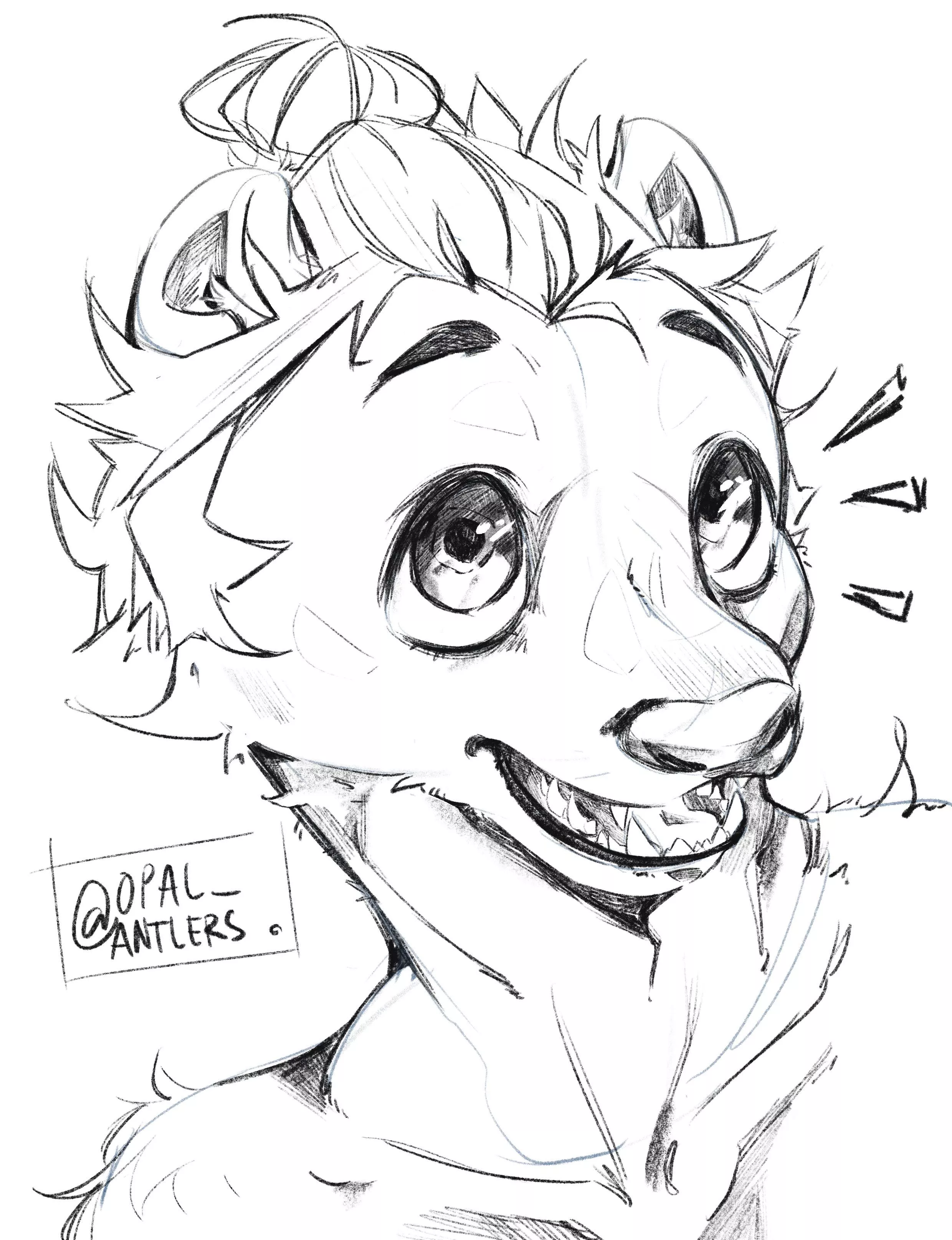 Friendly Otter! (Art by me @opal_antlers over twitter! Selling $15 USD sketches atm :))