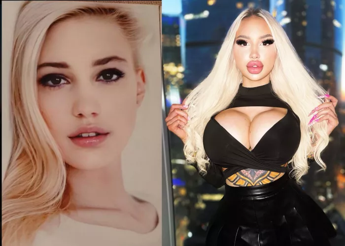 From cute girl to mega bimbo