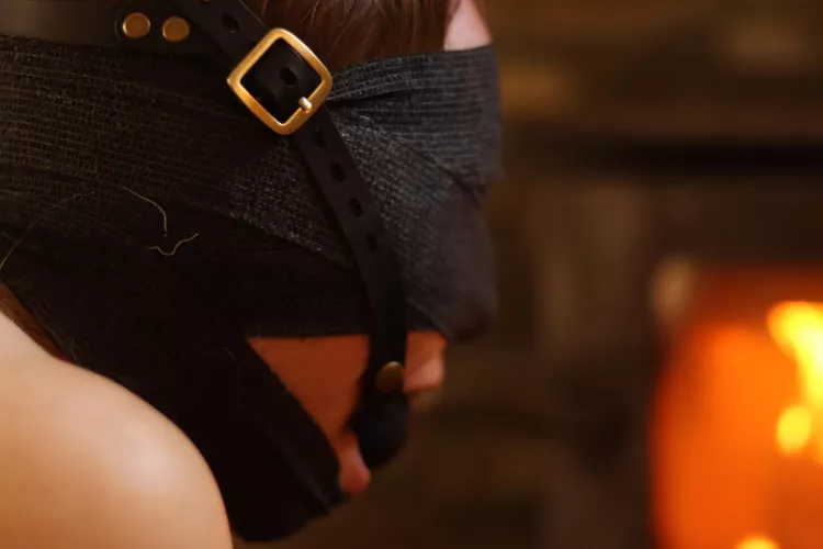 Gagged and blindfolded 😈🤫