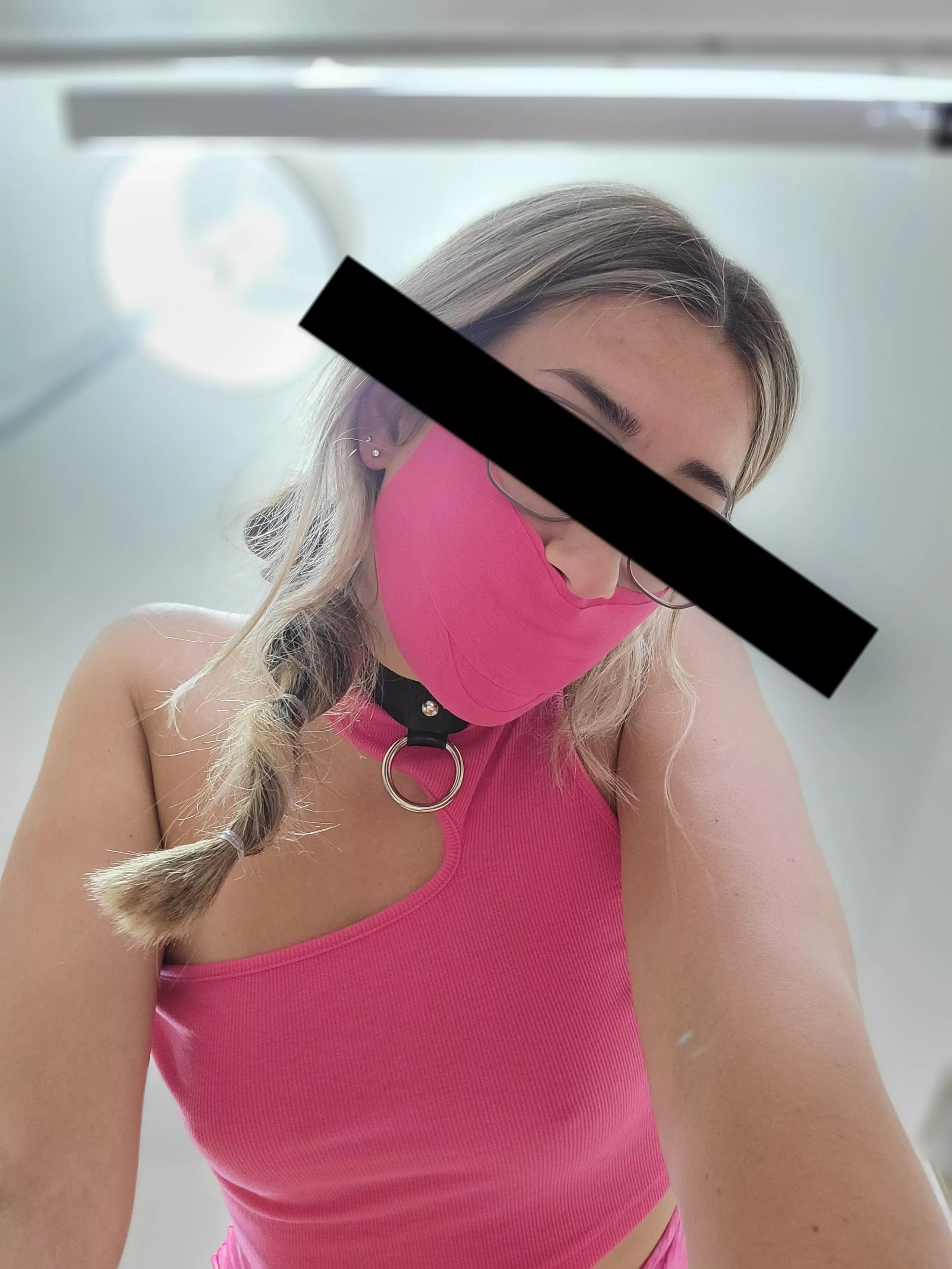 Gagged for the evening. He prefers I stay gagged after 7pm... not sure what I said to deserve it 🥺(OC)