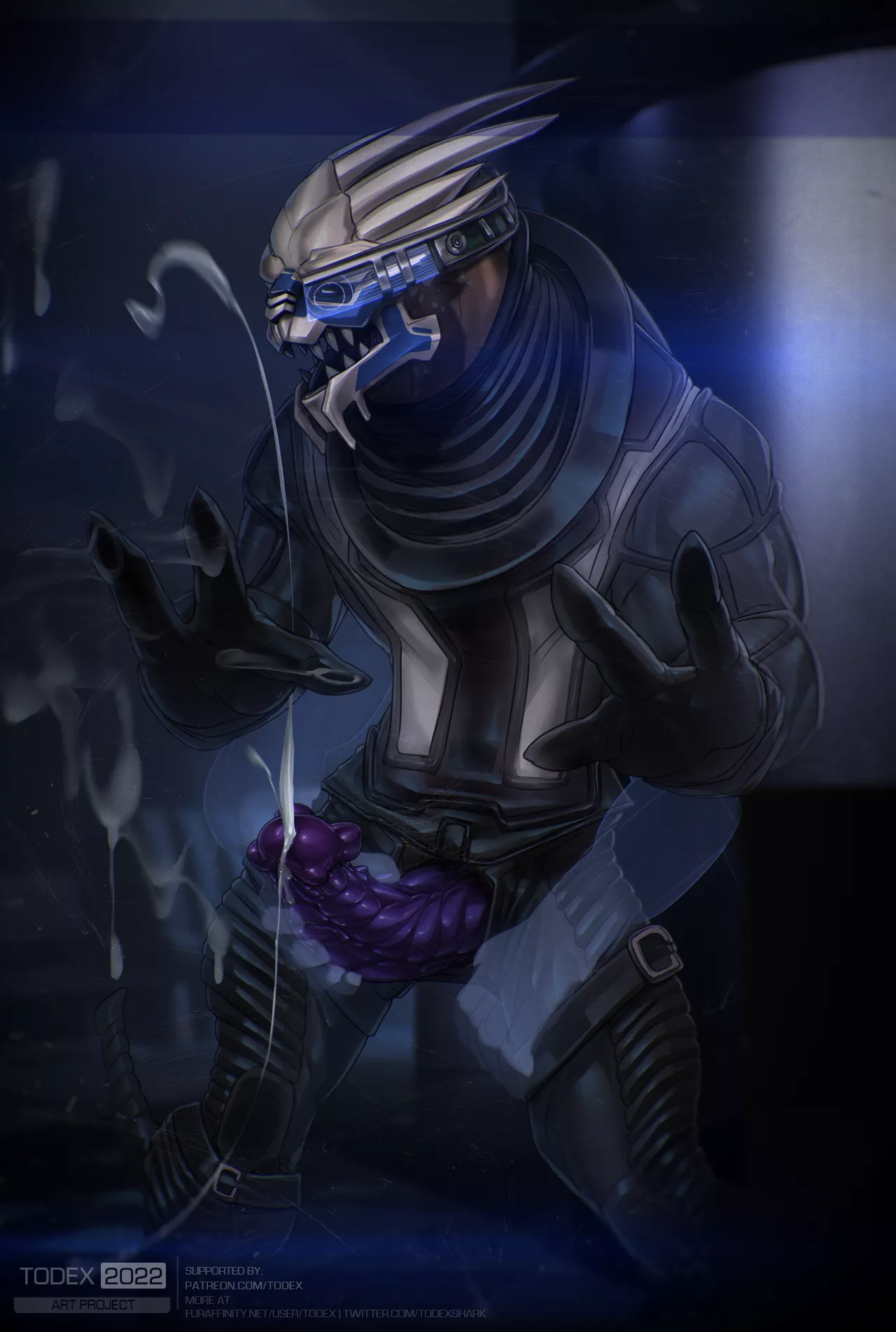 Garrus Vakarian given a load-releasing handjob (todex) [Mass Effect]