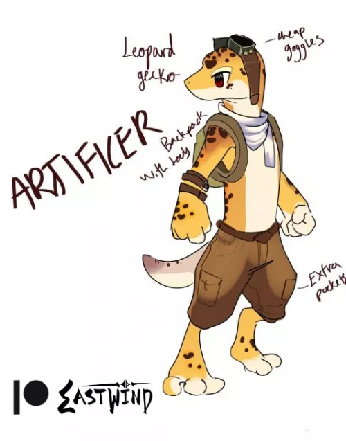 Gecko from the game I'm working on, Project Eastwind! Twitter: @InhouseCafeGame