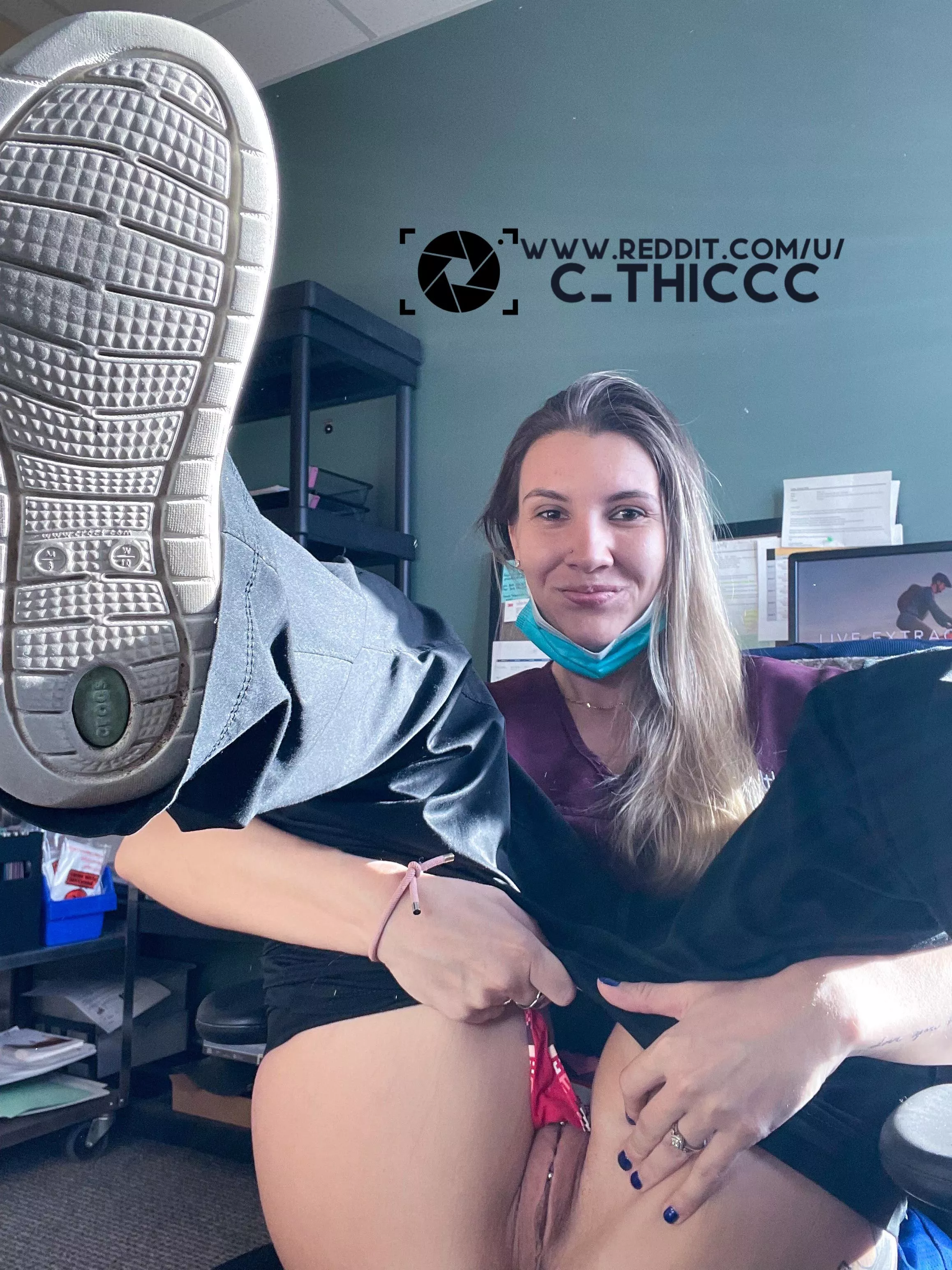 Get under my desk and pretend to be the doctor 👀[OC]