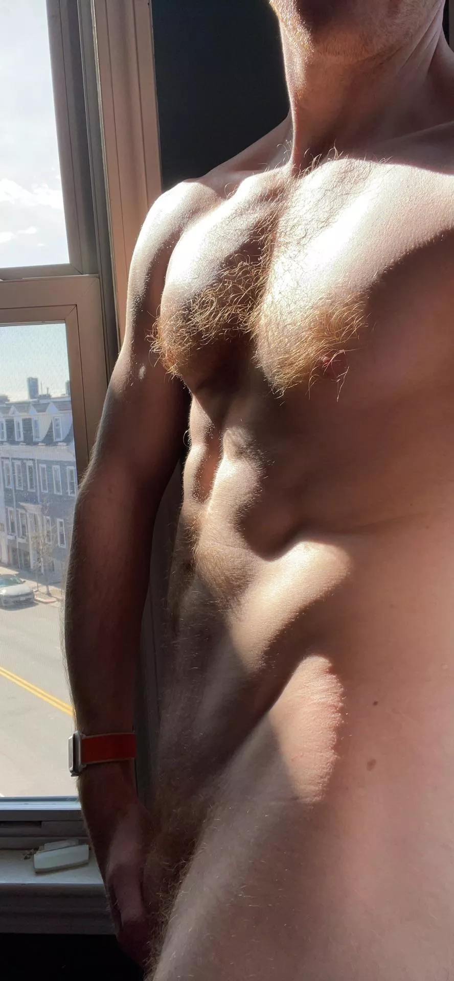 Ginger hair and light