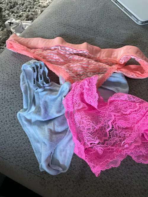 Going to cum in my gf panties. Which should I use? Chat with me on telegram. Skiingv