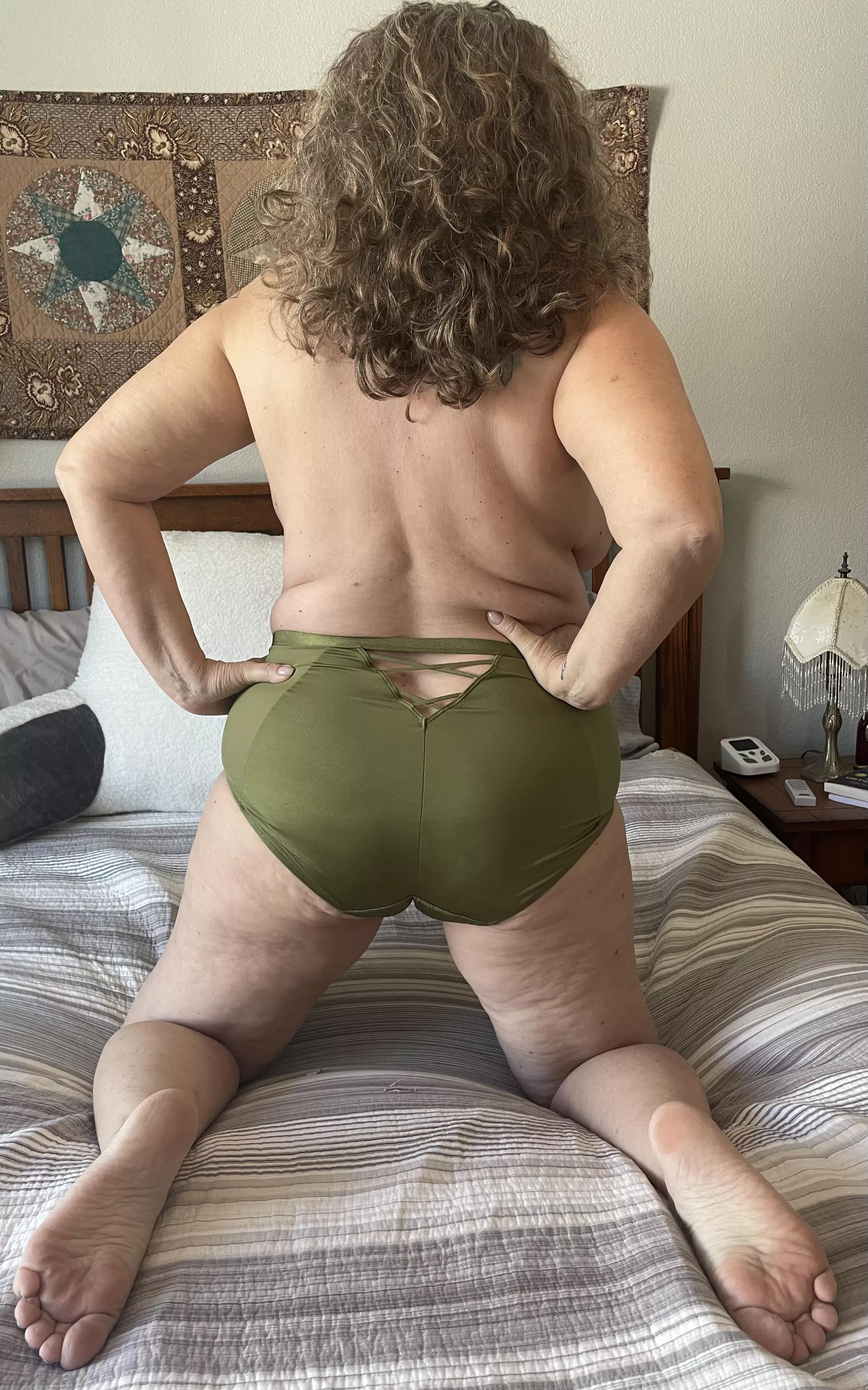 Grandma in a high back panty