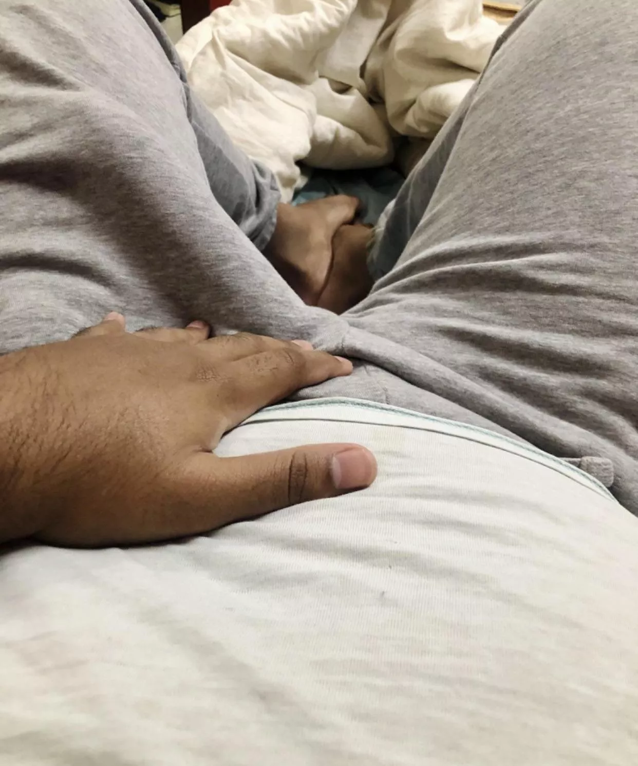 Grey sweatpants