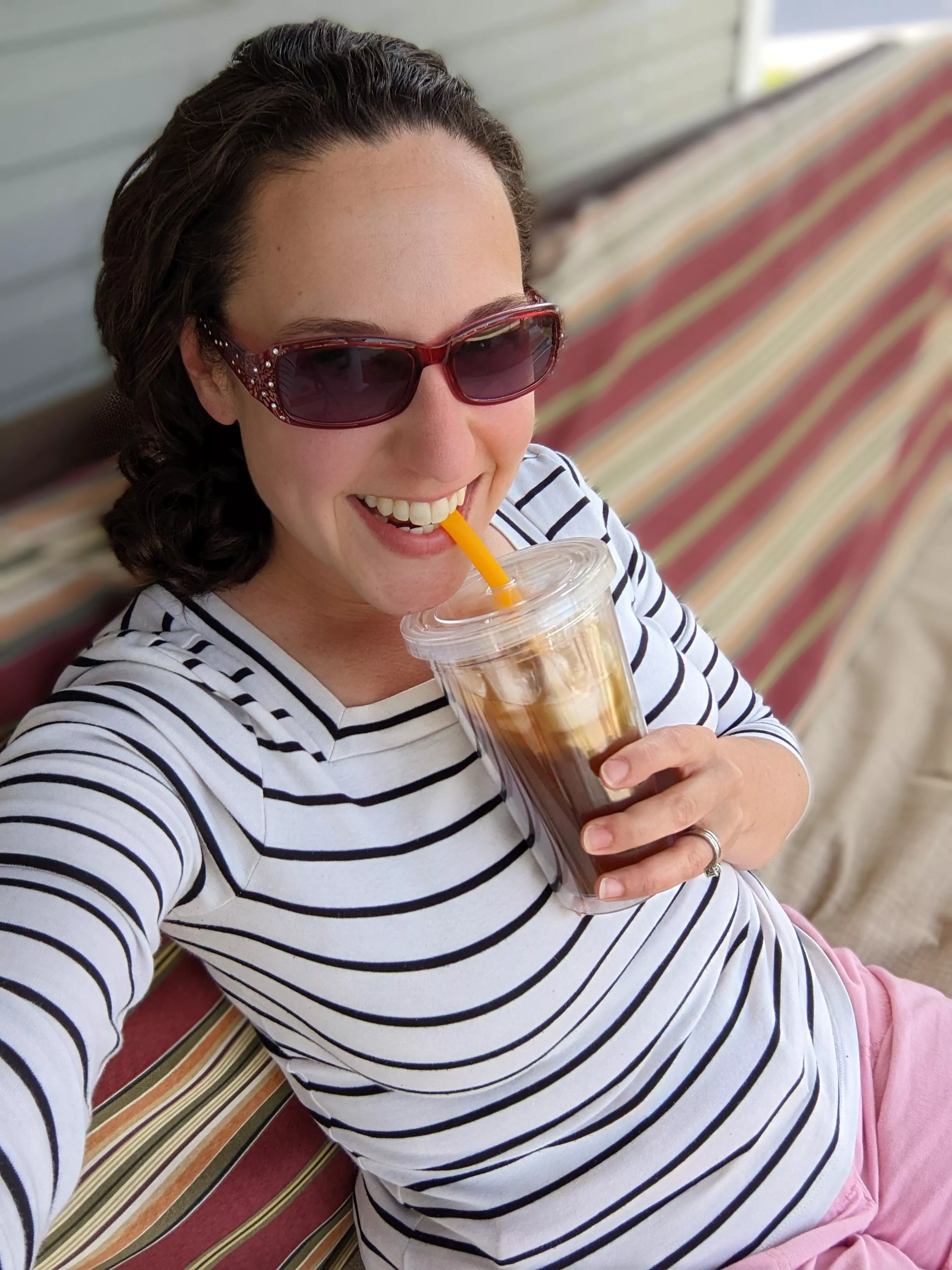 Guys! I was going to be super productive today, and then I remembered that I could put whiskey in my iced coffee. 😉😏 So now I'm sitting on the porch watching the moving truck across the street like it's a reality TV show. (Sorry no boobs out, but