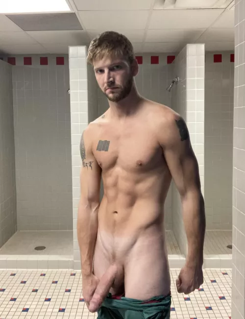 Had to take advantage of the empty locker room