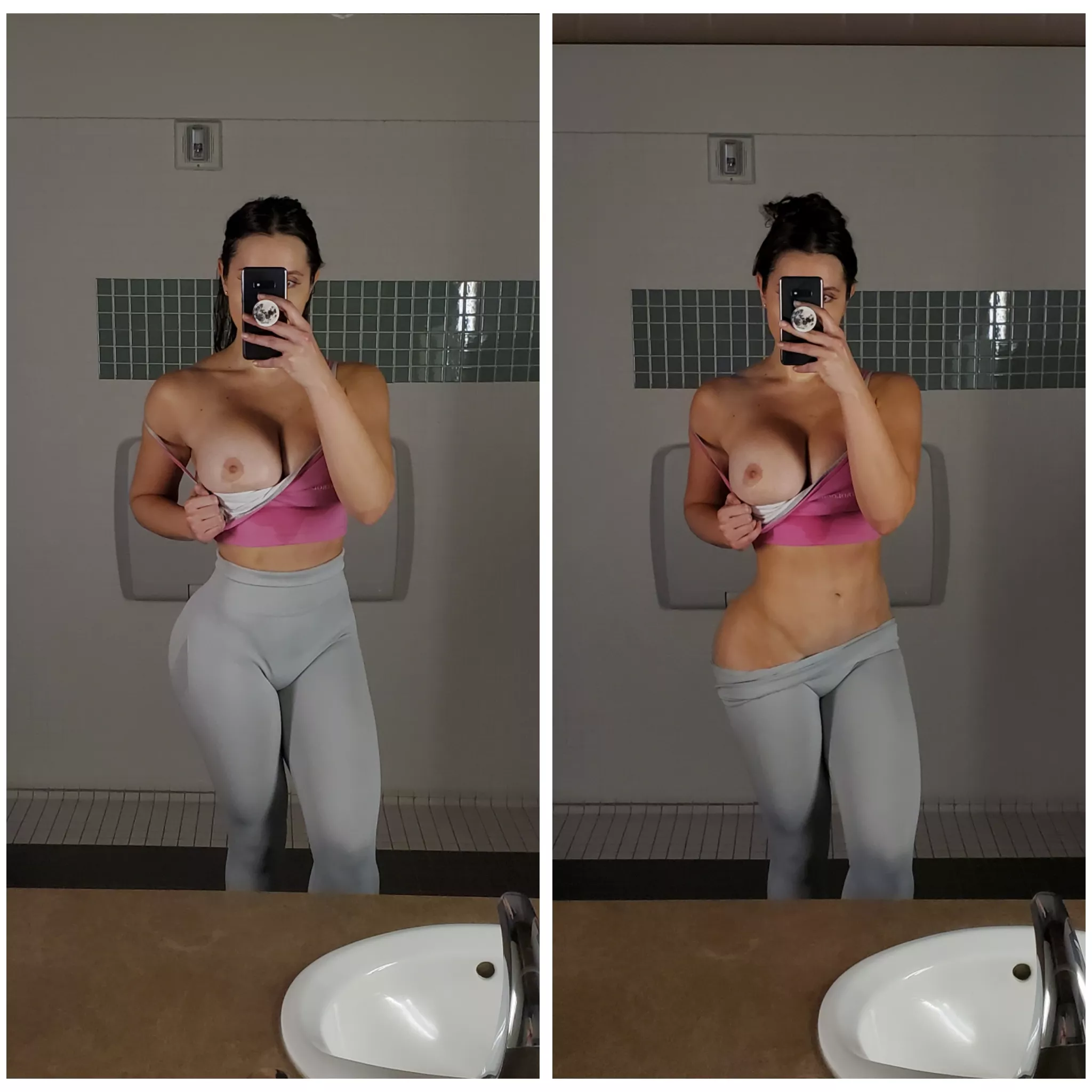 hair down/pants up or hair up/pants down? regardless the titty stays out 💕