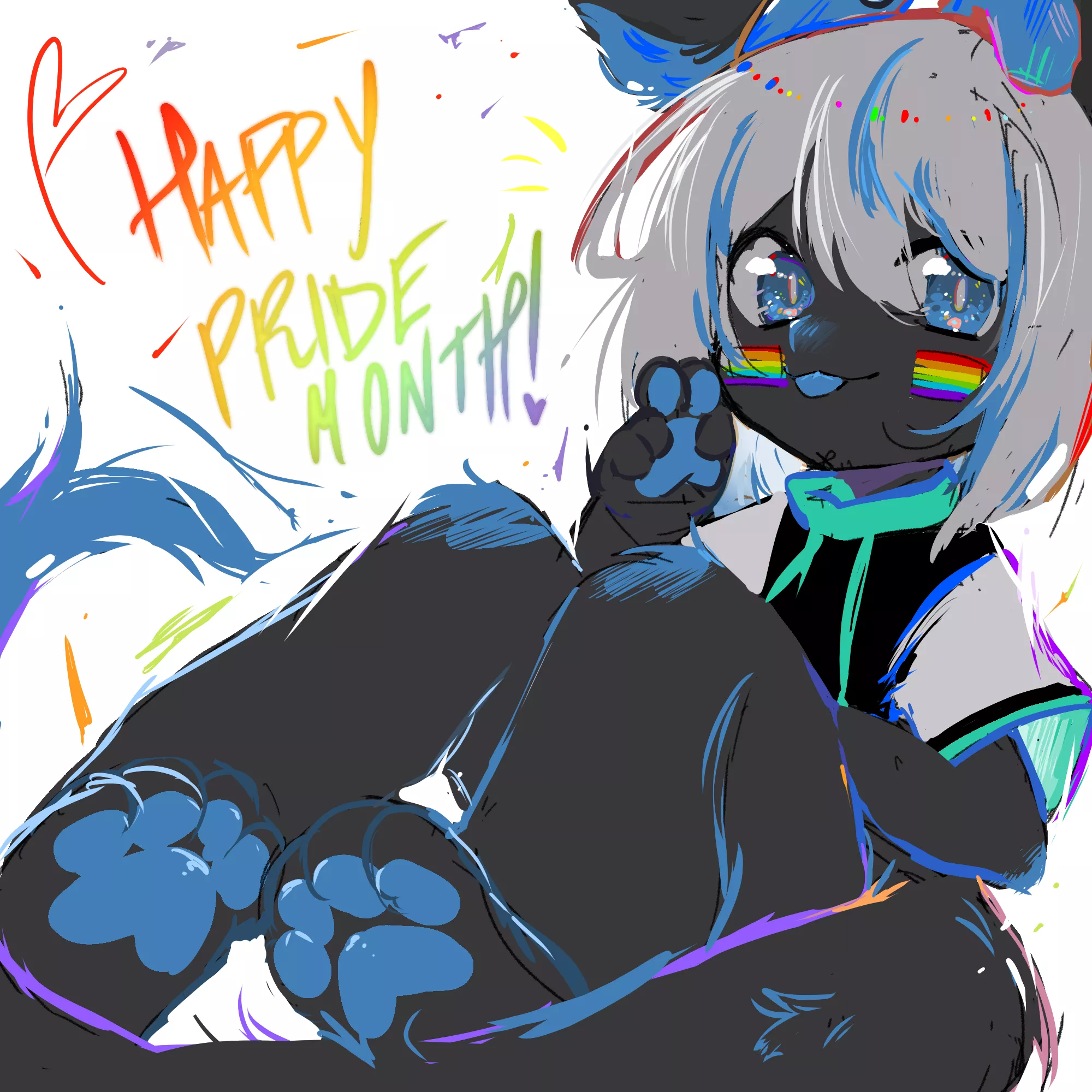 HAPPY PRIDE MONTH EVERYONE!! 🏳️‍🌈 [art by me]